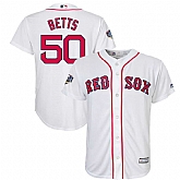 Youth Red Sox 50 Mookie Betts White 2018 World Series Cool Base Player Jersey Dzhi,baseball caps,new era cap wholesale,wholesale hats